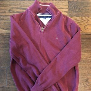 Tommy Hilfiger Maroon Sweater Men Medium Size
